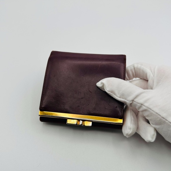 Cartier Burgundy Leather Wallet with Gold Accents - Picture 6 of 11